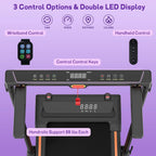 Foldable Walking Pad Treadmill for Home with Handle Bar and Removable Desk, 4.0HP under Desk Treadmill with Incline, 330 Lb Compact Treadmill for Small Spaces with Wristband Remote Control