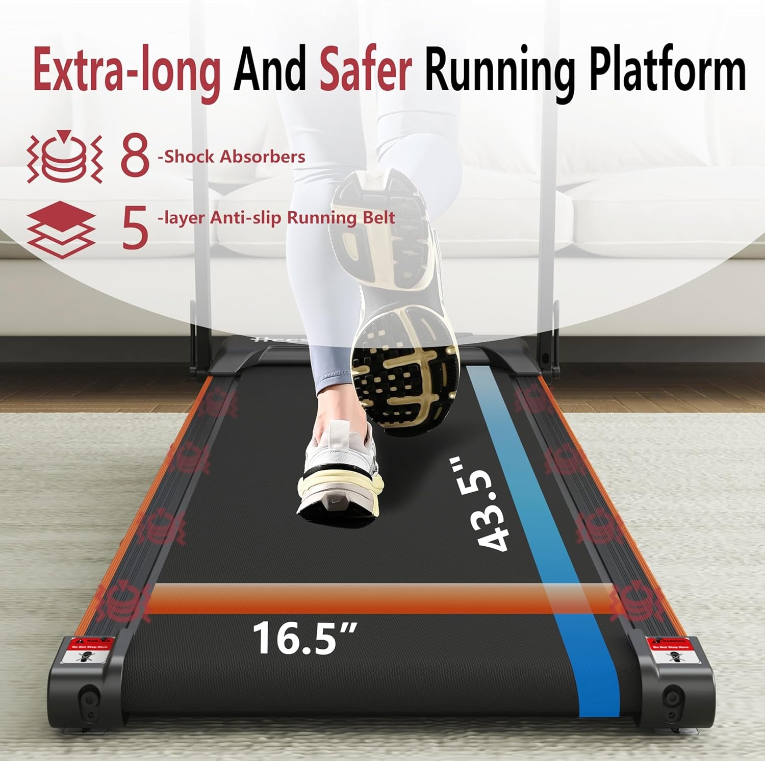 Treadmill with Incline, 3 in 1 under Desk Treadmill Walking Pad with Removable Desk Workstation 3.5HP Foldable Compact Walking Treadmills for Home Small Office with Wristband Remote Control