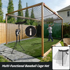 Baseball Batting Cage Net, Frame Not Include, Baseball and Softball Cage Netting with Door, Target Cloth, Heavy Duty Enclosed Hitting Cage Net for Backyard and Indoor