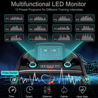 Costway 2.25HP Electric Running Machine Treadmill Bluetooth Speaker APP Control