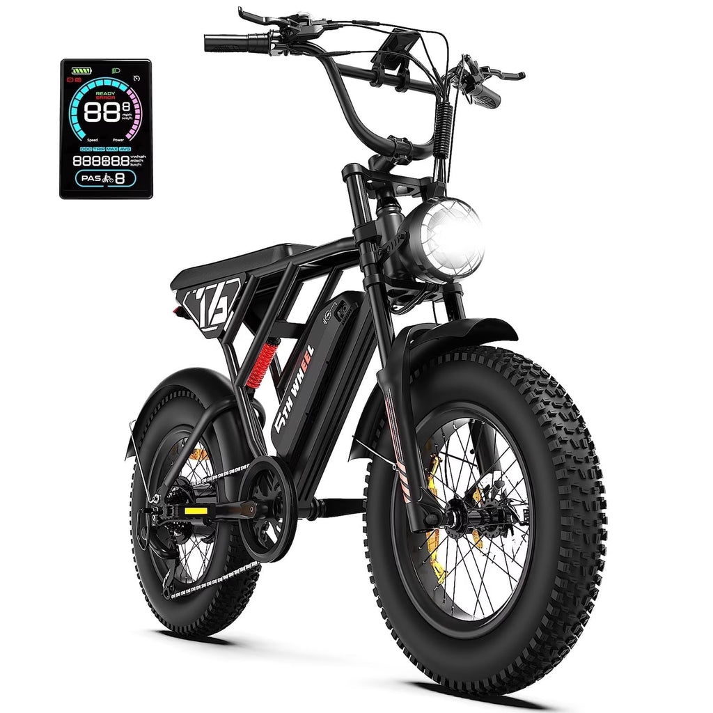 W16B 20" X 4" Fat Tire Electric Bike, 750W Motor Adult Ebike with 48V 15.6Ah Removable Battery, Electric Bicycle with 7 Speed, UL2849