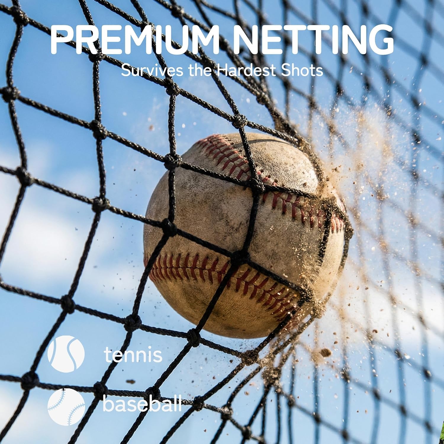 40FT Batting Cage, Baseball Softball Hitting Cage Net and Frame, Heavy Duty Baseball Softball Training Equipment, Framed Batting Cage Complete Package for Hitting and Pitching Practice, Black