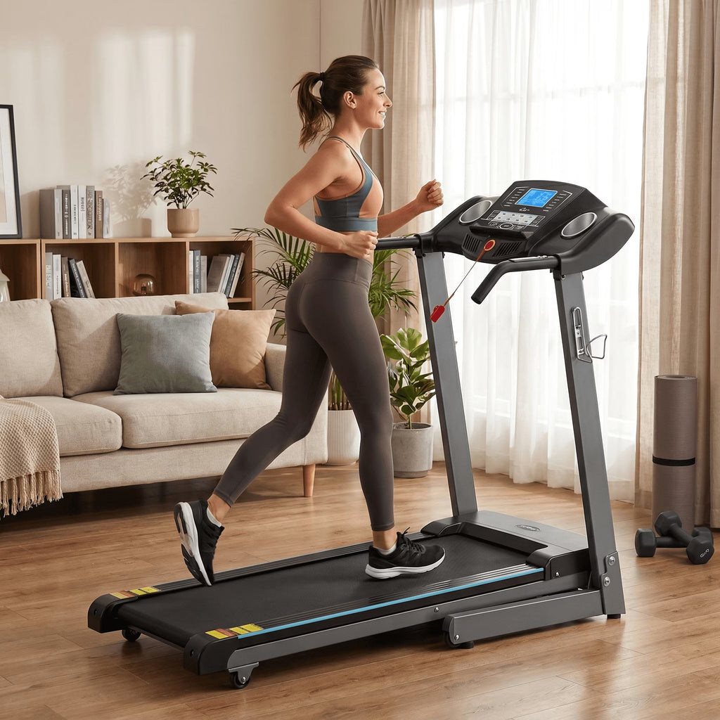 Treadmill 2.5HP Electric with 12Level Auto Incline Foldable Treadmill with LCD Monitor 220Lbs 8.5 Mph Speed Range for Home Gym Eercise Fitness
