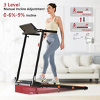 Treadmill with Incline, 3 in 1 under Desk Treadmill Walking Pad with Removable Desk Workstation 3.5HP Foldable Compact Walking Treadmills for Home Small Office with Wristband Remote Control