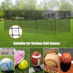 Baseball Batting Cage Nets,20‘L/ 35'L/55'L/70'L Baseball and Softball Cage Netting, Enclosed HDPE #30 /#45 Netting Batting Cages for Backyard and Indoor (NET ONLY)