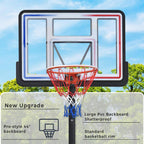 4.76-10Ft Height Adjustable Portable Basketball Hoop Basketball System, Waterproof, Good Gift for Kid