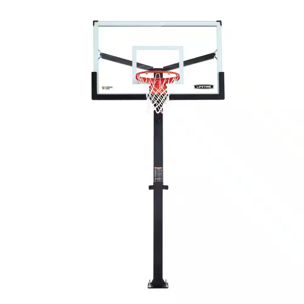 60 In. Tempered Glass Mammoth Bolt down Basketball Hoop