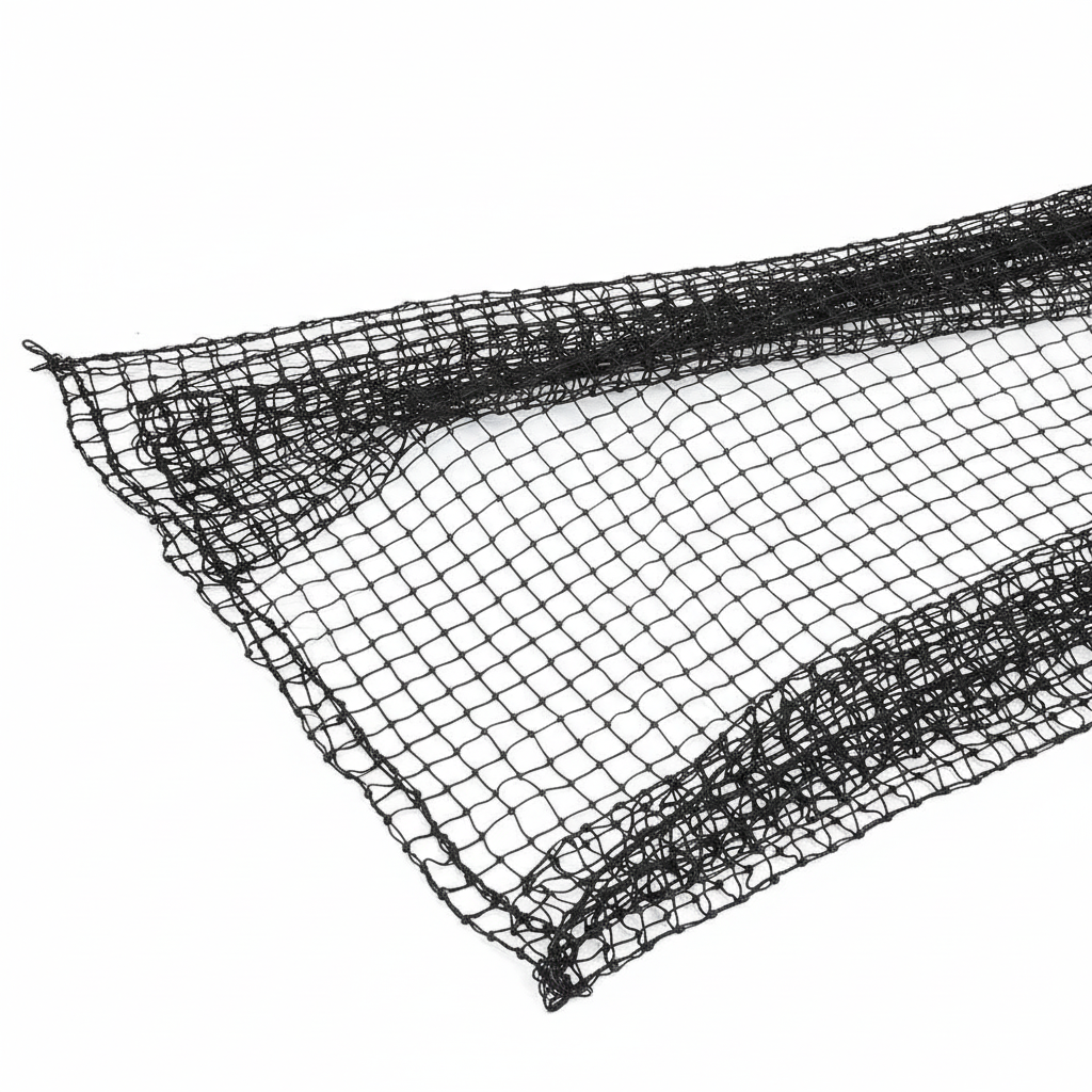 Batting Cage Nets: #60 Twisted Knotted Black Polyethylene. Heavy Duty, Commercial Grade