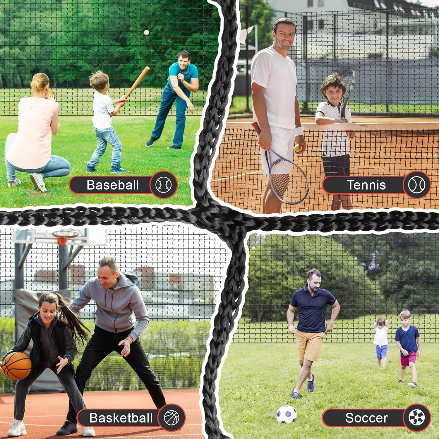 Baseball Batting Cage Net, Frame Not Include, Baseball and Softball Cage Netting with Door, Target Cloth, Heavy Duty Enclosed Hitting Cage Net for Backyard and Indoor
