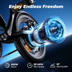 14" Foldable Electric Bicycle for Adults,500W 42V 10Ah Electric Bike,Lcd,20Mph Commuter E Bike for Teen