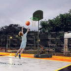 Portable Basketball Hoop Basketball Goal System 60 In. to 78 In. Height Adjustable, Fillable Base with Wheels (2-Pack)
