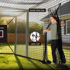 Baseball Batting Cage Net, Frame Not Include, Baseball and Softball Cage Netting with Door, Target Cloth, Heavy Duty Enclosed Hitting Cage Net for Backyard and Indoor