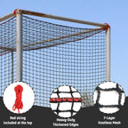Baseball Batting Cage Net, Frame Not Include, Baseball and Softball Cage Netting with Door, Target Cloth, Heavy Duty Enclosed Hitting Cage Net for Backyard and Indoor