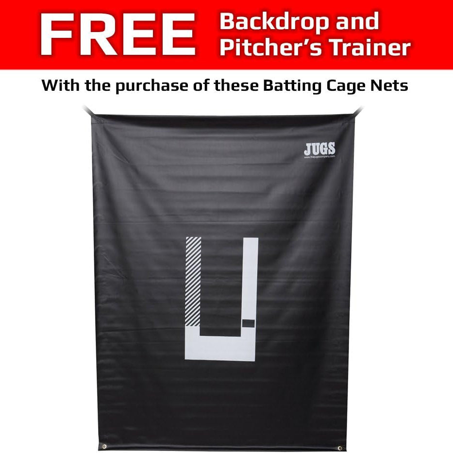 Batting Cage Nets: #60 Twisted Knotted Black Polyethylene. Heavy Duty, Commercial Grade