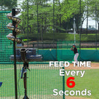 777BH-B 2 in 1 Automatic Baseball Pitching Machine Feeder and Soft Toss Trainer, Stable and Height Adjustable, Extendable Ball Stacker, with Removable Chute