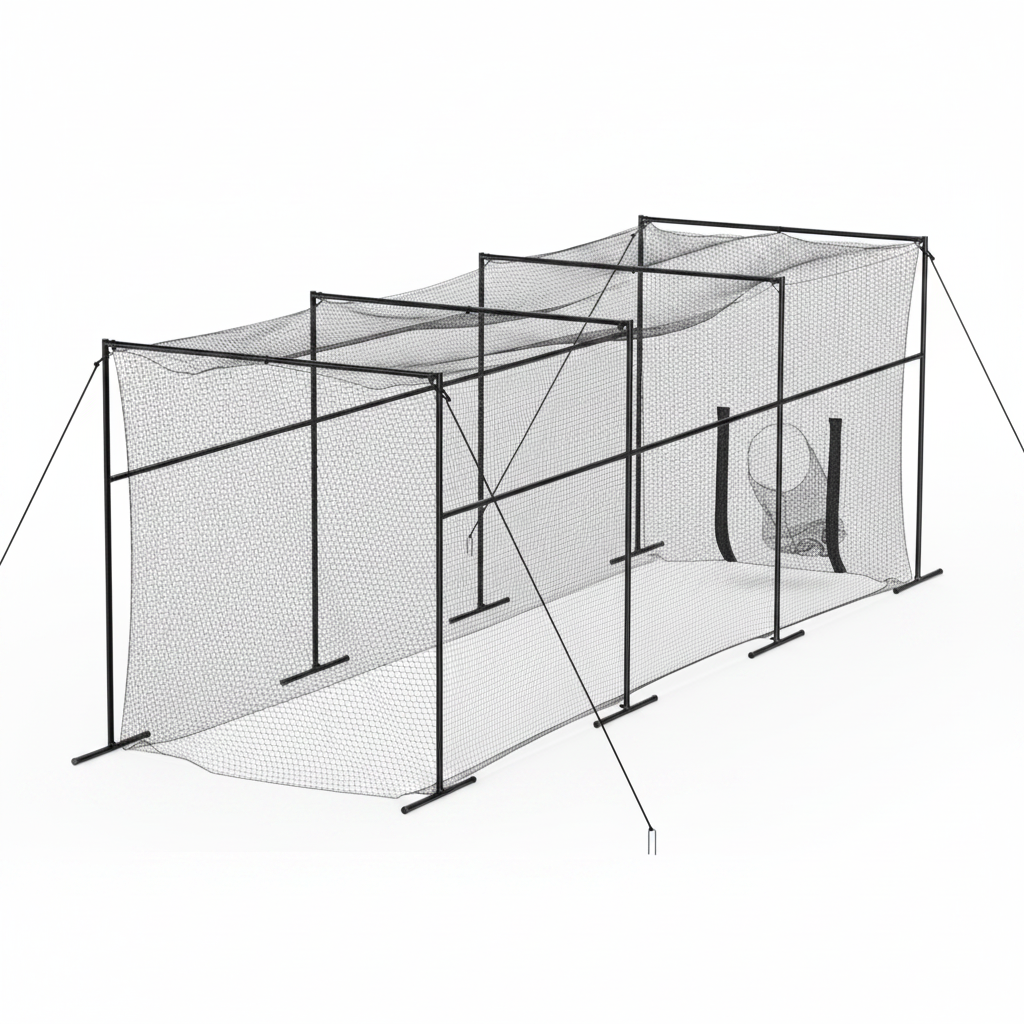 Complete Framed Baseball & Softball Batting Cage for Hitting and Pitching Practice