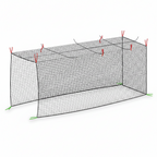 Training-Grade Portable Baseball Cage Net with Easy Setup and Storage System