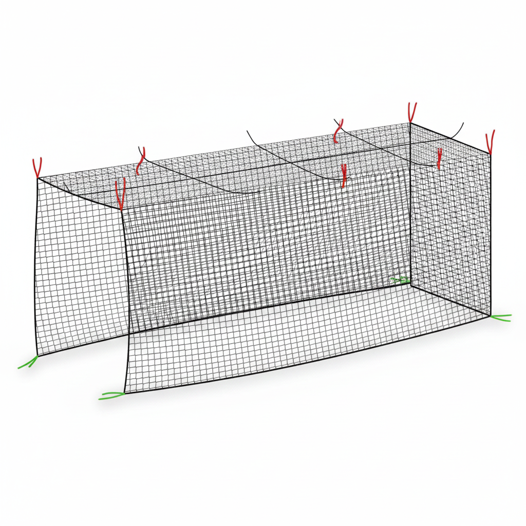 Training-Grade Portable Baseball Cage Net with Easy Setup and Storage System