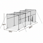 Complete Framed Baseball & Softball Batting Cage for Hitting and Pitching Practice