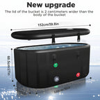 XXL Cold Plunge Tub for Athletes, Compatible with Water Chillers, 195 Gallon Inflatable Cold Plunge with Insulated Lid, Portable Ice Plunge Bathtub for Adult, Ice Tub Outdoor for Cold Water Therapy(C)