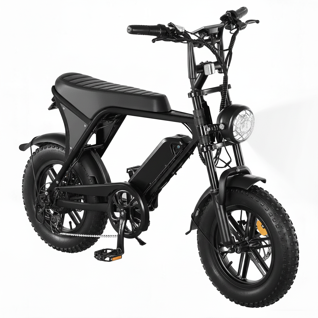 High-Performance Compact Electric Bike with Fat Tires and 36V Power System