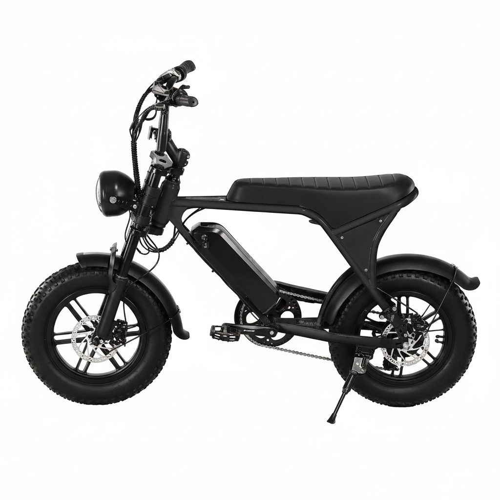 High-Performance Compact Electric Bike with Fat Tires and 36V Power System