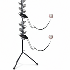 2 in 1 Automatic Baseball Pitching Machine Feeder and Soft Toss Trainer, Stable and Height Adjustable, Extendable Ball Stacker, with Removable Chute