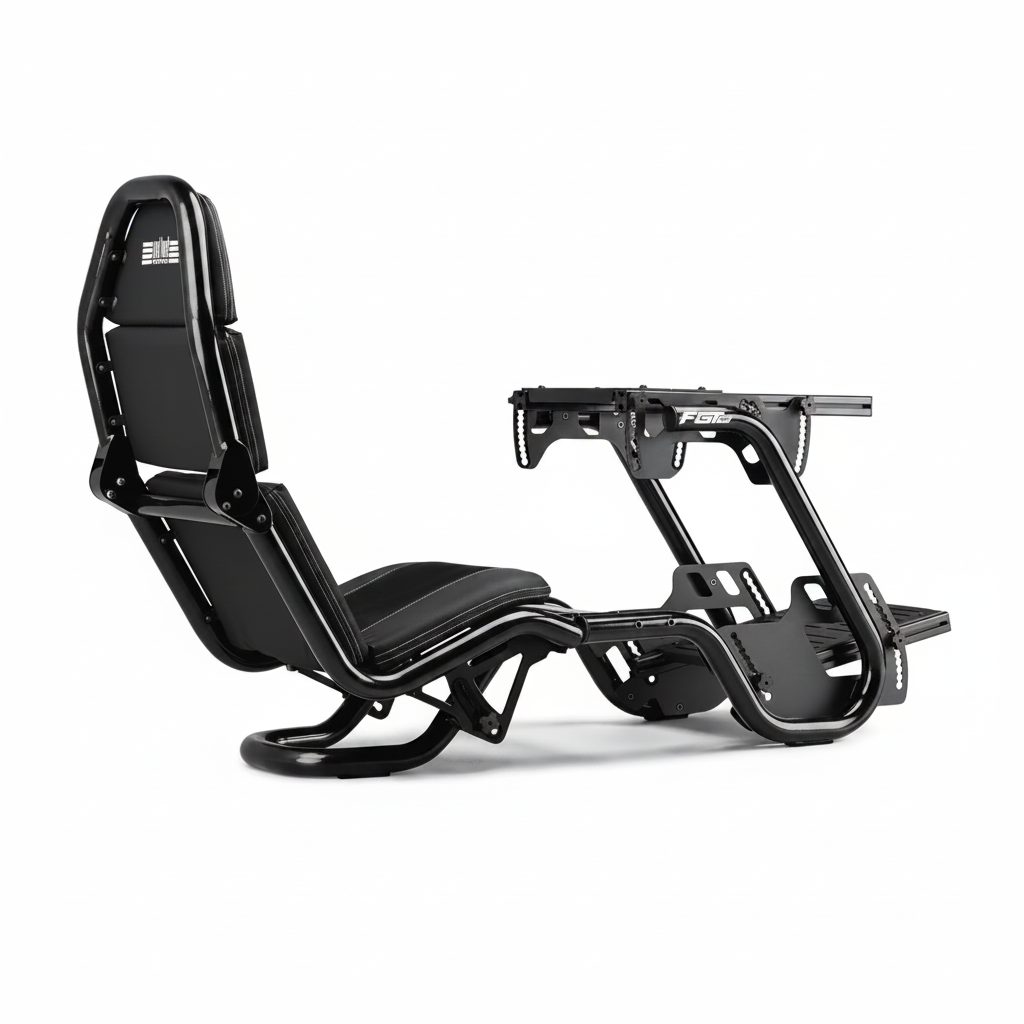 Modular Formula and GT Racing Simulator Rig with Black Steel Construction