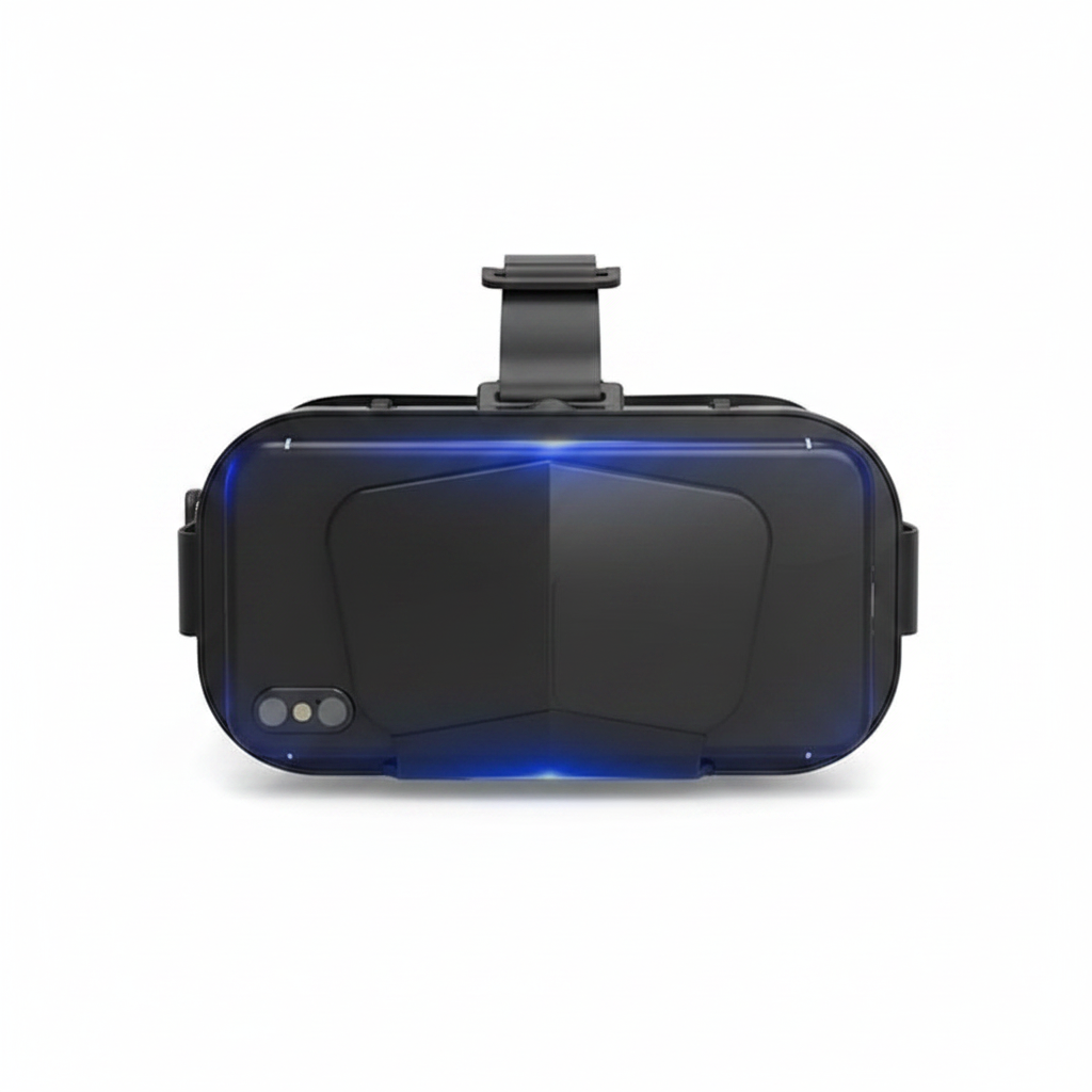 VR Headset 3D Glasses, 4.7-7 Inch Phone Universal Large Screen 360° Panorama Anti-Blue Light Adjustable Pupil Distance Stereo Headphones for Movies & Games