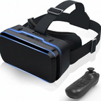 VR Headset for Smartphones, Bluetooth Game Controller, Aspheric HD Lenses for Immersive 3D Movies & Games, Adjustable Toggle Focus & IPD, Advanced Cooling System (Fits 4.7-6 Inch Phones)