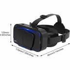 VR Headset 3D Glasses, 4.7-7 Inch Phone Universal Large Screen 360° Panorama Anti-Blue Light Adjustable Pupil Distance Stereo Headphones for Movies & Games